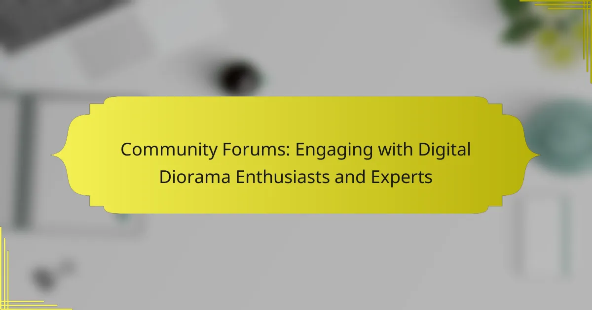 Community Forums: Engaging with Digital Diorama Enthusiasts and Experts