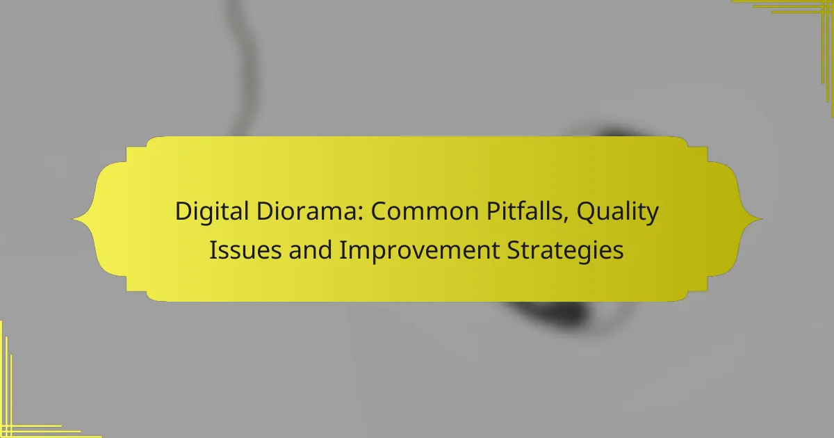 Digital Diorama: Common Pitfalls, Quality Issues and Improvement Strategies