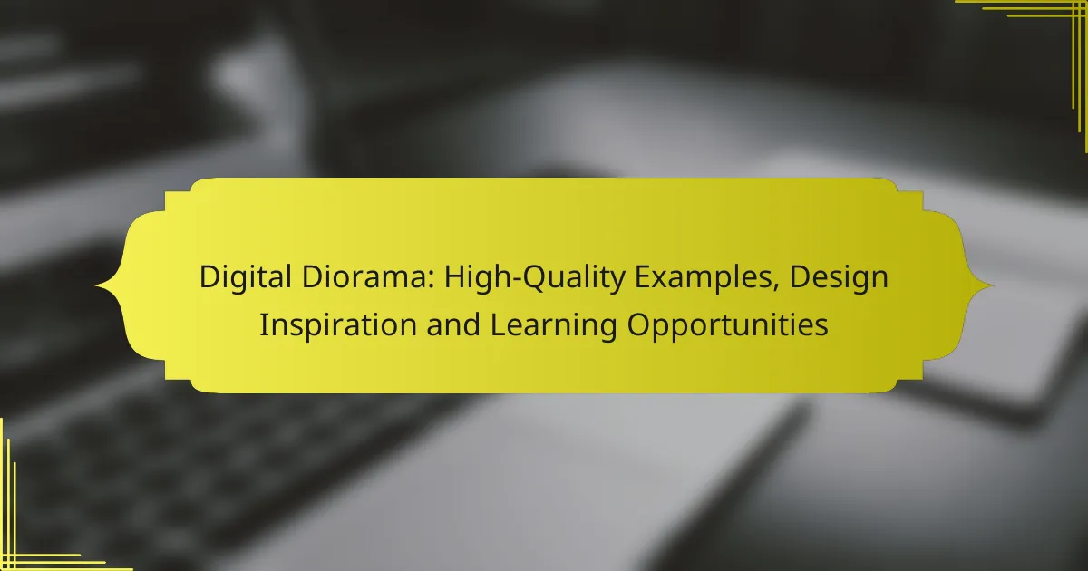 Digital Diorama: High-Quality Examples, Design Inspiration and Learning Opportunities
