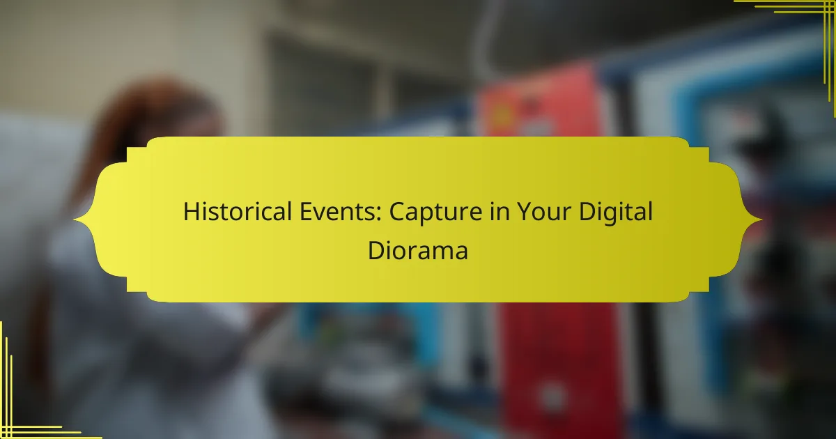 Historical Events: Capture in Your Digital Diorama