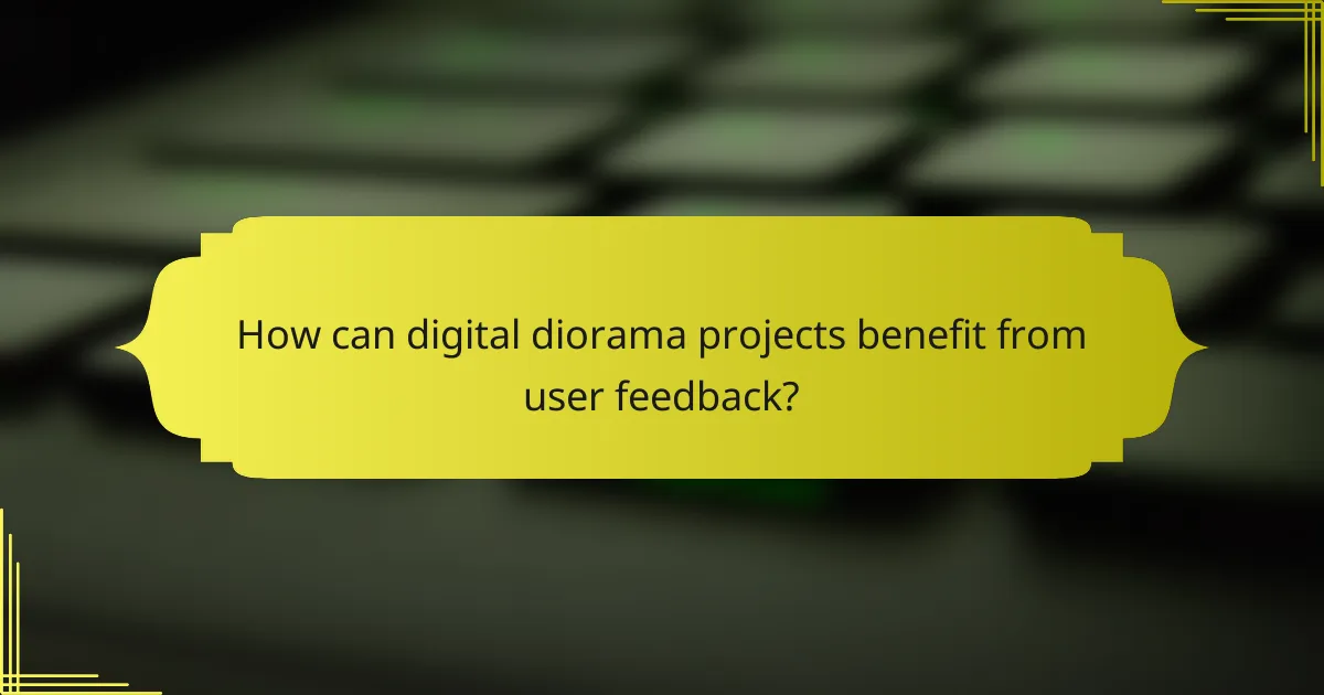 How can digital diorama projects benefit from user feedback?