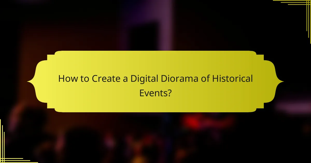 How to Create a Digital Diorama of Historical Events?