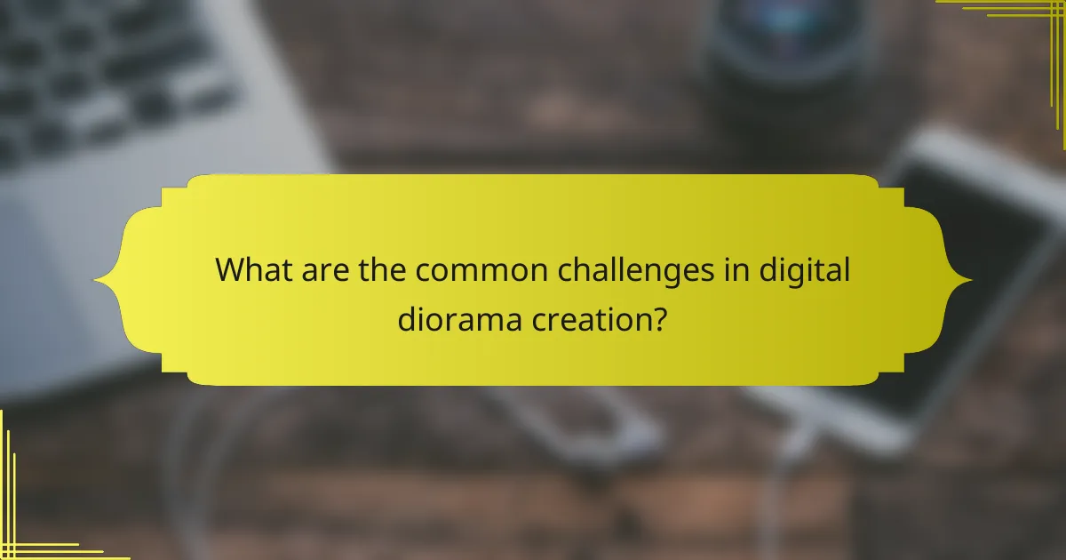 What are the common challenges in digital diorama creation?