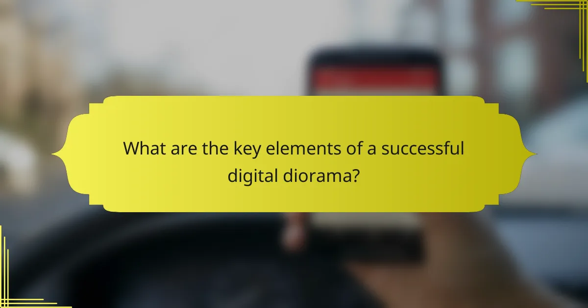 What are the key elements of a successful digital diorama?