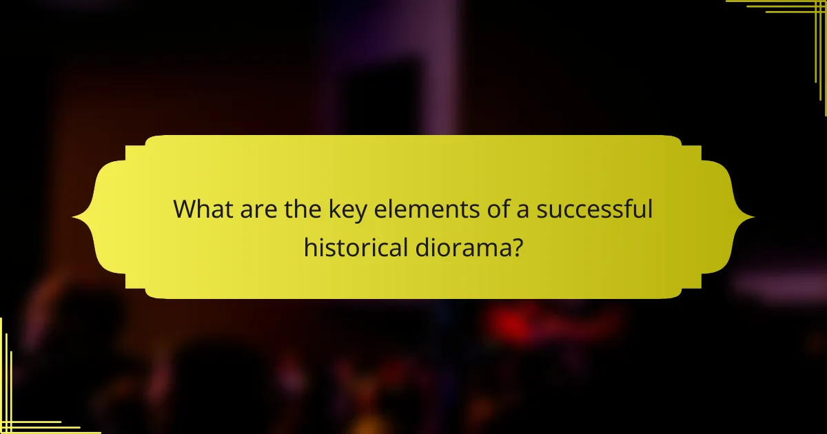 What are the key elements of a successful historical diorama?