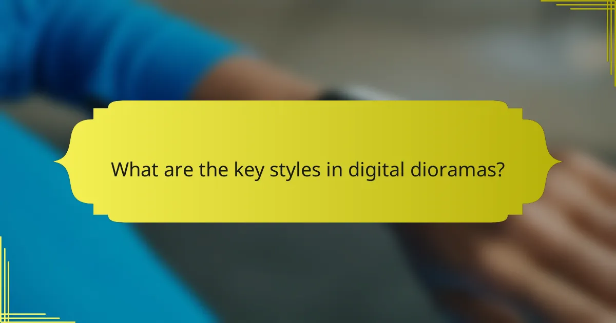 What are the key styles in digital dioramas?