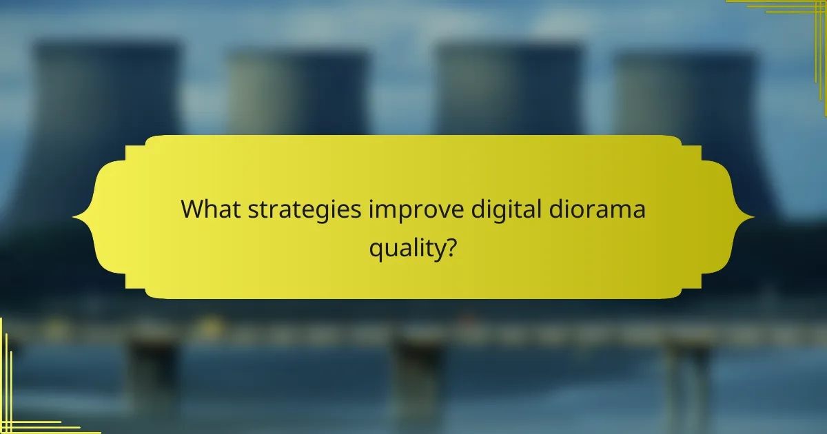 What strategies improve digital diorama quality?